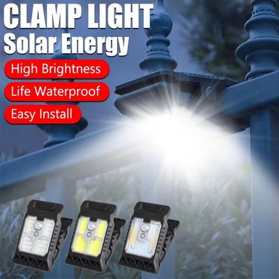 Waterproof Motion Sensor Lamp Mini Wall Lighting New Solar Clip Light Garden Decoration