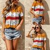 Vintage Ethnic Floral Print Tee Crew Neck Distressed Boho Casual Short Sleeve Pullover T Shirt Top