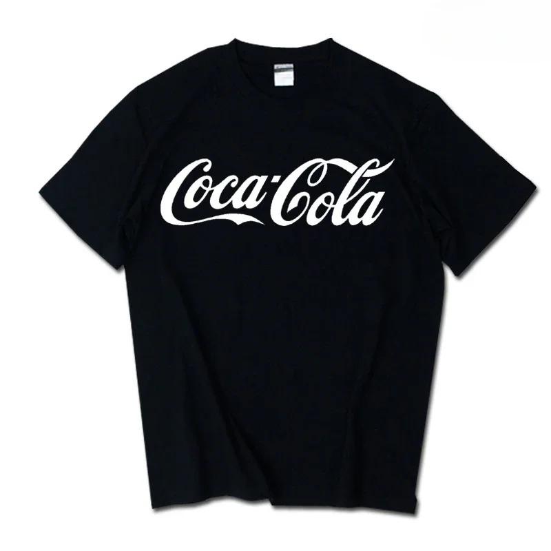 Sommer Neu Trendige Marke INS Pepsi Cola Gemeinsames T-Shirt Sprite Coca-Cola Herren und Damen Locker Übergröße Baumwolle Paare Kurzarm