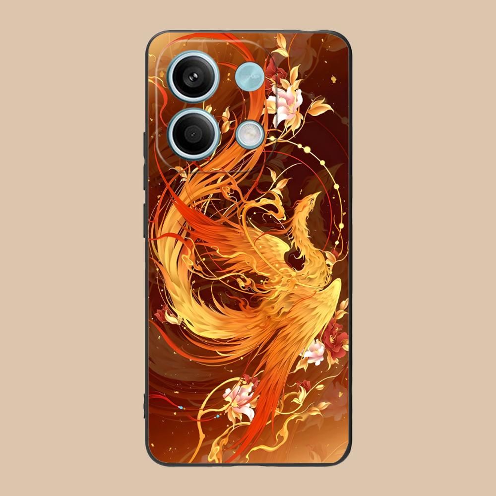 Luxury Phoenix Mobile Cell Phone Case for Xiaomi 15 14 13 12 Mi 11 T Ultra Lite Pro S X 5G Colorful Printing Cover Cover Luxury