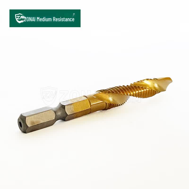Zhongnai T-Series Hex Shank Titanium Plated Drill Tap