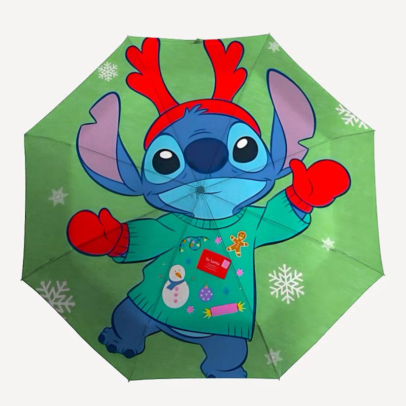 

1pc Christmas Stitch Automatic Umbrella | Portable Foldable 8-Rib Manual Open, Casual Accessory, Durable Canopy yy250823100