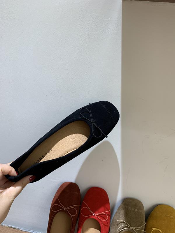 Fashion Ballerinas Woman 2025 Female Shoes Soft Autumn Bow-Knot Ballet Comfortable Dress Retro Fall Butterfly Flat Butterfly-knot