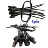 5/10/20/50 Pairs Male To Female 40cm Length Waterproof Cable 2pin 3pin 4pin 5pin Led Connector Black Wire for LED Strip Light WP