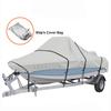 Tear-Resistant Boat Cover with Storage Bag Waterproof All-Weather Boat Cover Fits V-Hull, Tri-Hull,