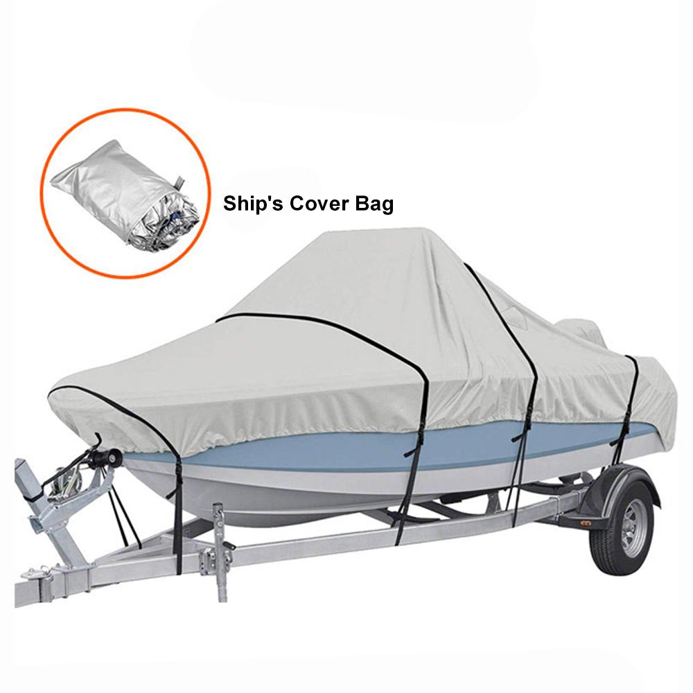 Odporny na rozdarcia pokrowiec na łódź z torbą do przechowywania Wodoodporny pokrowiec na łódź na każdą pogodę Pasuje do V-Hull, Tri-Hull,