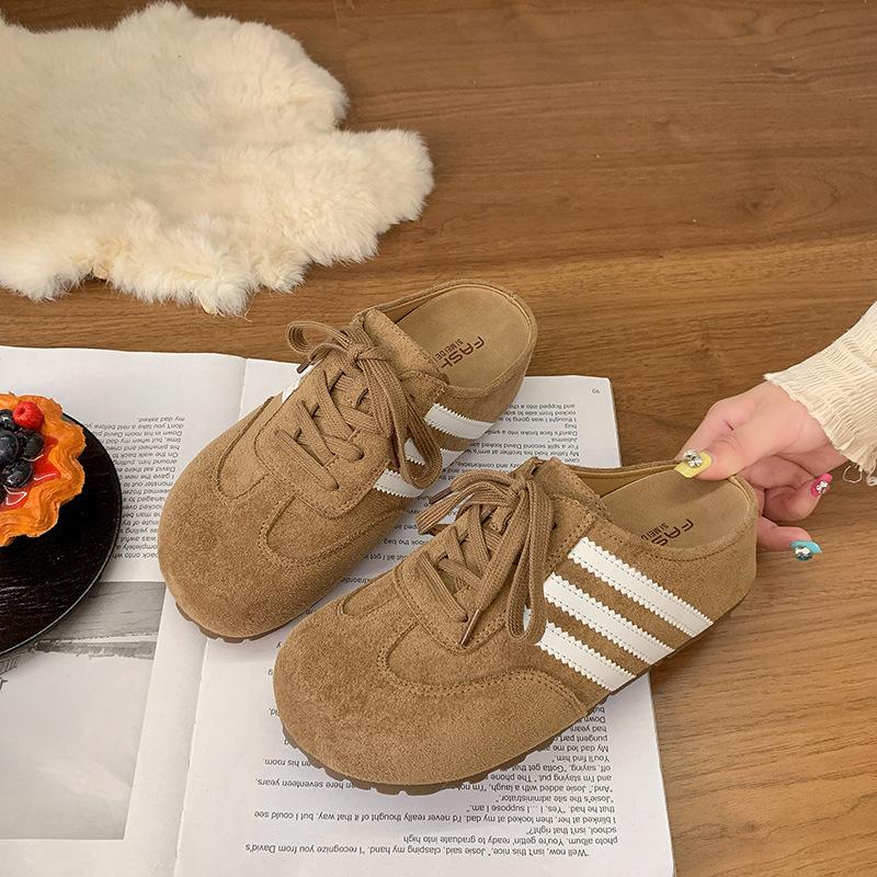 Dexun Shoes Women's 2025 New Spring and Autumn Flat Bottom Inner Height Increase Retro Casual Versatile Sports Shoes Super Hot Soft Sole