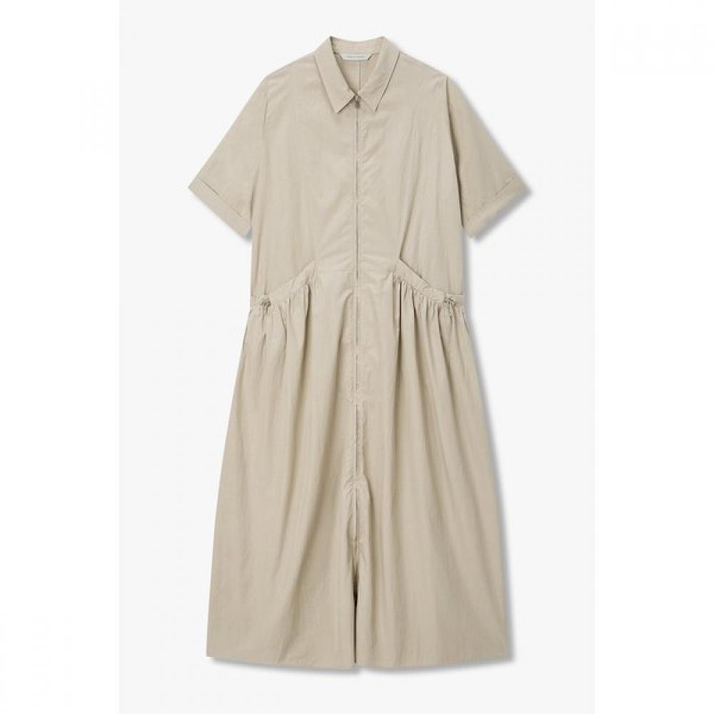 Vov Zip Shirt Collar Dress 7156337001 light beige/S
