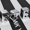Galvanisiertes Silber 3D Buchstabe & Zahl Perlen DIY Schuhschnalle Schmuck