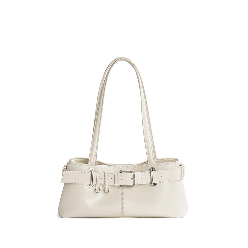 

Сумка Locomotive, сумка-багет, кожаная сумка в стиле ниши, женская сумка через плечо Guangzhou light luxury French high-end белый