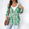 Women's Fashionable Casual Long Sleeved Loose Oversized Printed Top