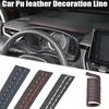 Universal Car Mouldings Trim Pu Leather Braid Decorative Line Strip For Door Dashboard Sticker Car Interior DIY Strips New Style