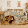 Gift Thanks To My Daughter Letter Present Flannel Blanket Soft Throw Blanket for Bedroom Living Room Bed Travel Picnic Nap Cover