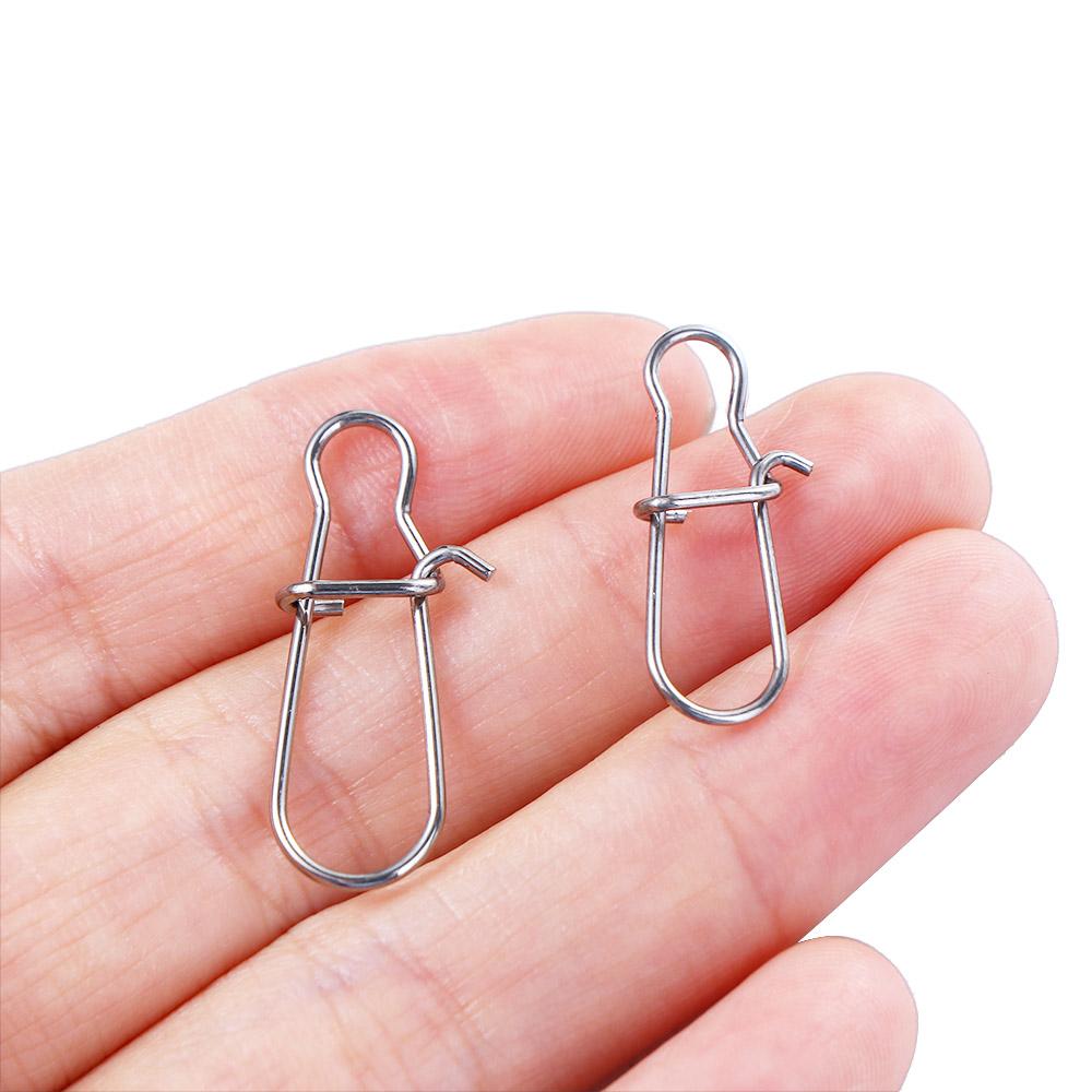 Hooked For Lures Swivel Lure Connector Lock Snap Connector Swivel Connector Fishing Snaps Clips