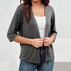 T Shirts For Women Pleated V-Neck Dressy Casual Blouses Printing Short Sleeve Summer Tops Loose Fit