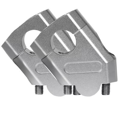 Elevador de Guidão Yuract para Motocicletas Elevador de Guidão Poste de Guidão Guidão de Motocicleta 0,9 polegadas (22 mm) Prata (Prata)