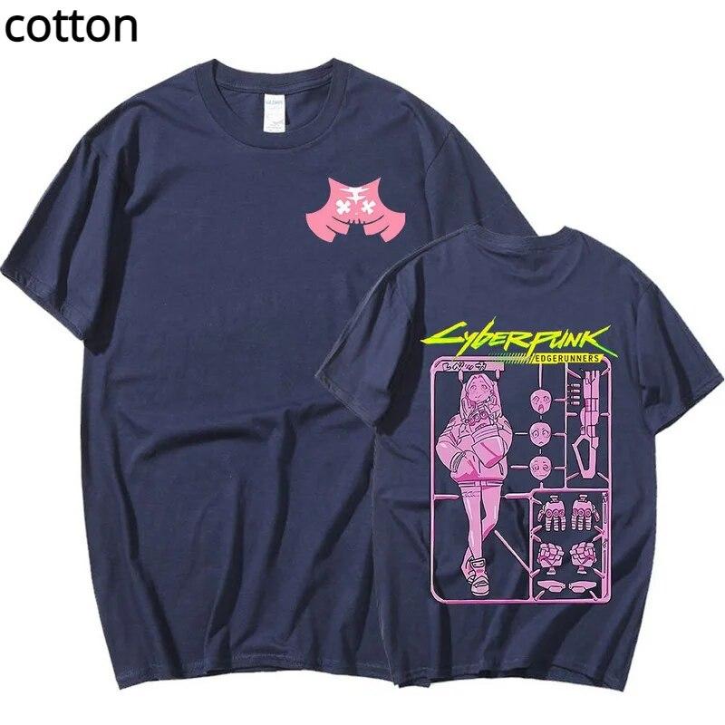Japanese Anime Cyberpunk Edgerunners Rebecca T Shirt Unisexga Graphic Short Sleeves Oversized T-shirt Vintage T Shirts Streetwear