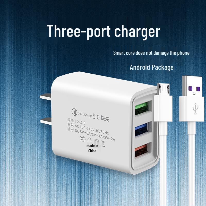 Universal Multi-Port USB Charger for Fast Charging with Huawei, Xiaomi, Vivo, and OPPO Compatibility