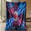 AC Milan Theme Blanket Soft Flannel Blanket Plush Throw Blanket Cozy Sofa Bed Blanket for Home Decor