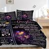 3PCs Daughter Encouragement Quote Design Cover Set, Breathable Fabric, Machine Washable (1 Duvet Cover + 2 Pillowcases) (Without Quilt) Yy250911082