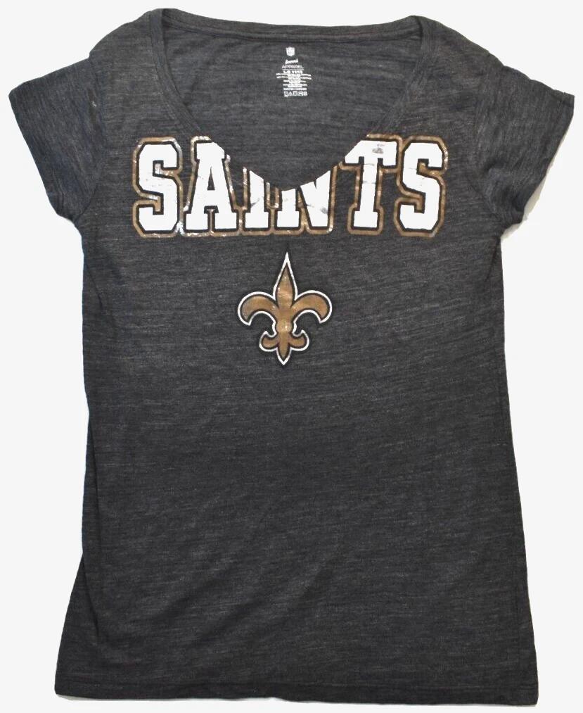 NFL Teens Apparel Juniors New Orleans Saints Football Shirt New XS-XL S