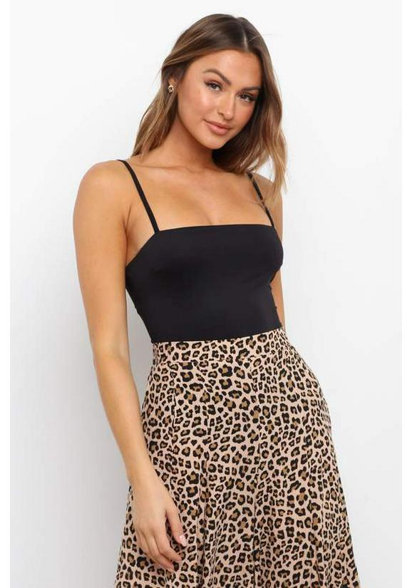 Frühjahr/Sommer 2025 High-Waist Hose mit Leopardenmuster und weitem Bein