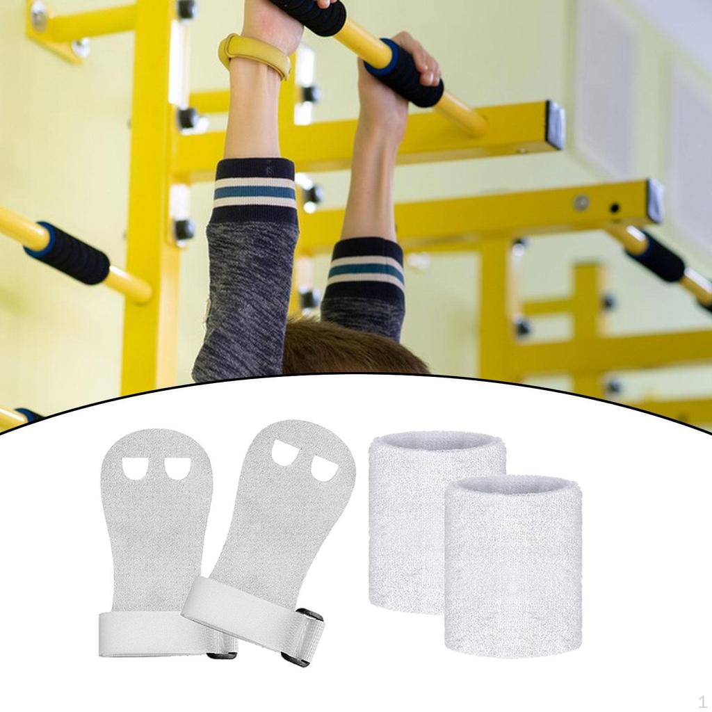 Children's Gymnastic Hand Grips Gloves with Adjustable Wristband