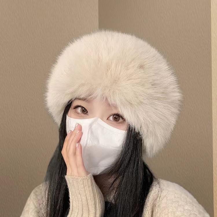 Winter Warme Plüsch Fischermütze Süße Mädchen Nordostmütze Gepolsterte Und Verdickte Kalte Mongoleimütze Show Face Weibliche Mütze