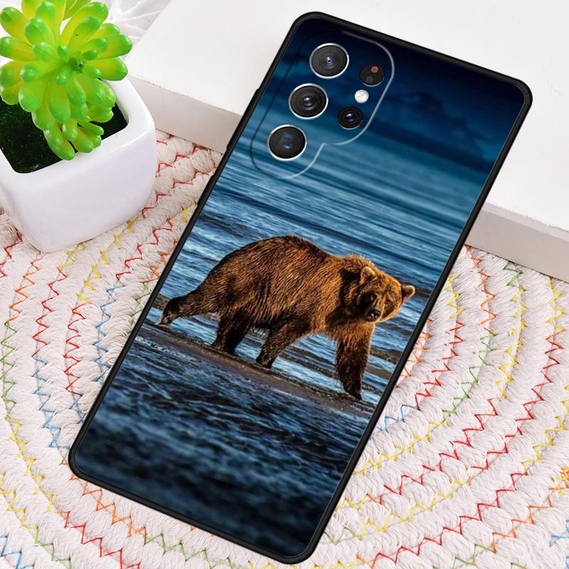 Cute Grizzly Bear Phone Case for Samsung Galaxy note 10 pro S26 Ultra S23 S24 FE S25 S21 S22 PLUS shockproof Cove