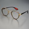 Metal Anti-Blue Light Glasses Women Men Vintage Round Frame Eye Protection Ultra Light Eyeglasses