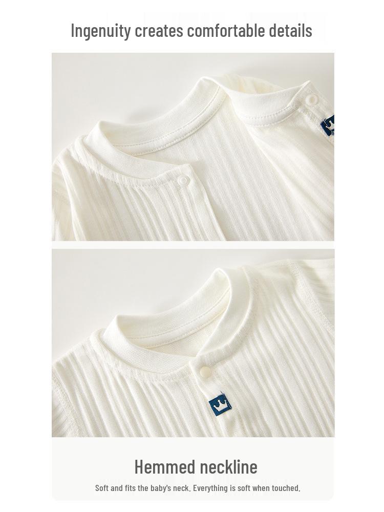 Tagless Pure Cotton Long Sleeve Baby Bodysuit - All Seasons Infant Jumpsuit & Crawling Pajamas