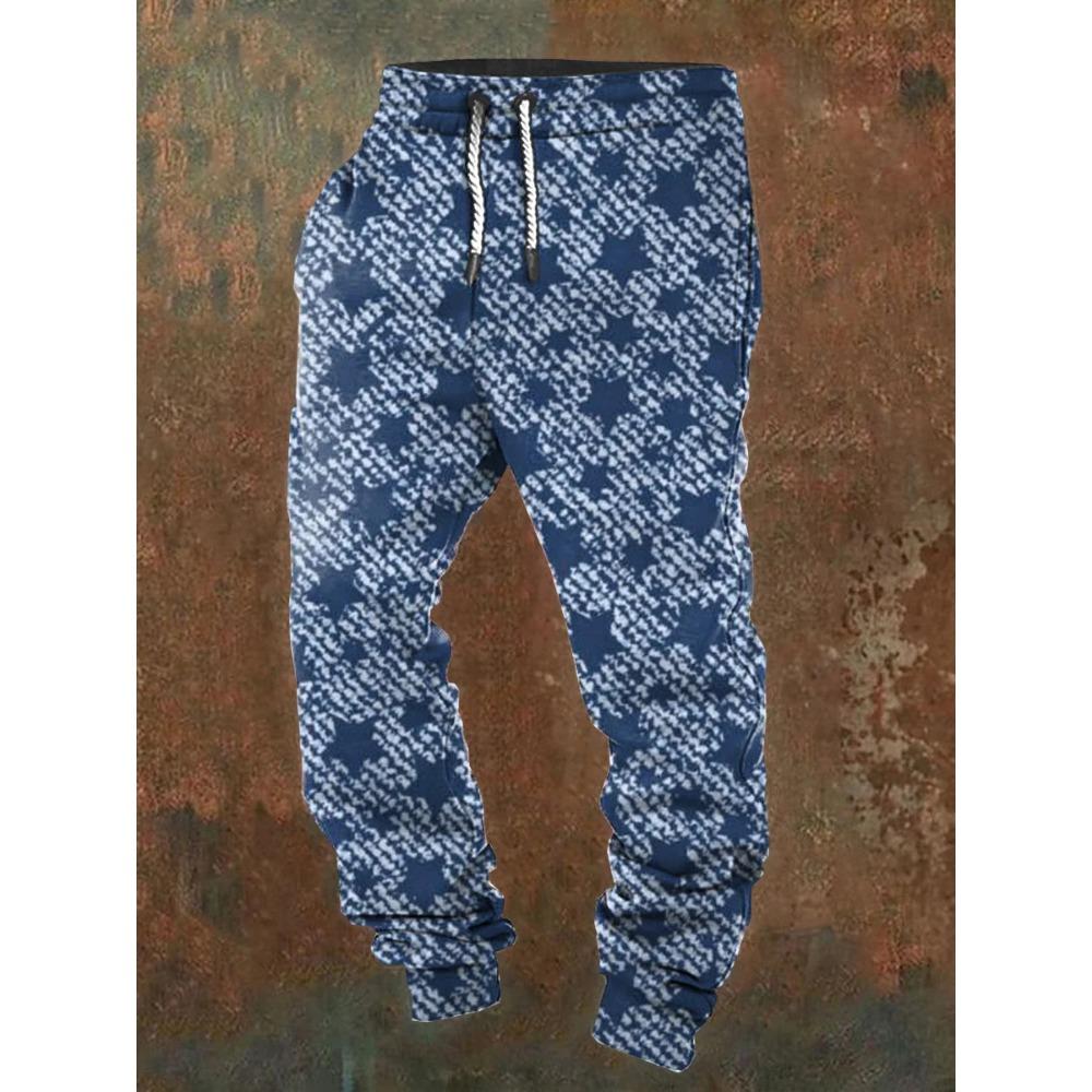 Men's casual jogging pants with drawstrings and Halloween skull prints, suitable for outdoor wear, autumn and winter fashion