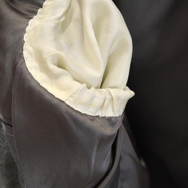 Aquascutum Made In Japan Herringbone Pattern Tailored Jacket 96A6 Gray Men's Used