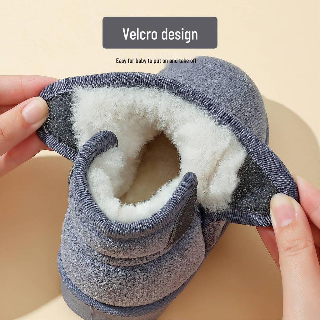 Paw Patrol Kids' Winter Velvet Cotton Shoes, Non-slip Soft Sole, Warm Boots for Boys.