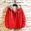 Men's Plus Size Multi-Pocket Hooded Denim Jacket Loose Workwear Denim Jacket