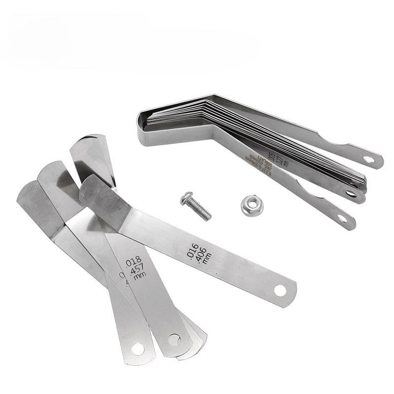 16ks/sada Měřidlo Měřidlo Nerezová ocel Vysoká přesnost Monolitické ventilové měřidlo Měřidlo tloušťky 127-0,508 MM Měření