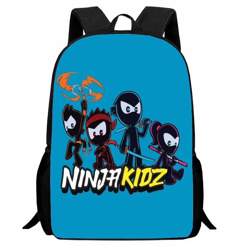 Zaino Scolastico Ninja Kidz Stampato, Zaino Casual Cartone Animato Scuola Elementare 1a Elementare