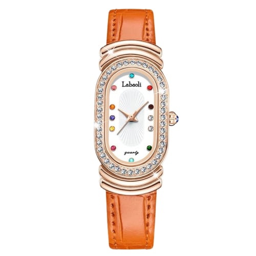 

RORIOS Women s Stylish Waterproof Quartz Watch with Small Oval Design, Perfect for Students, Girls, and Casual Exams. A Perfect Christmas or Birthday