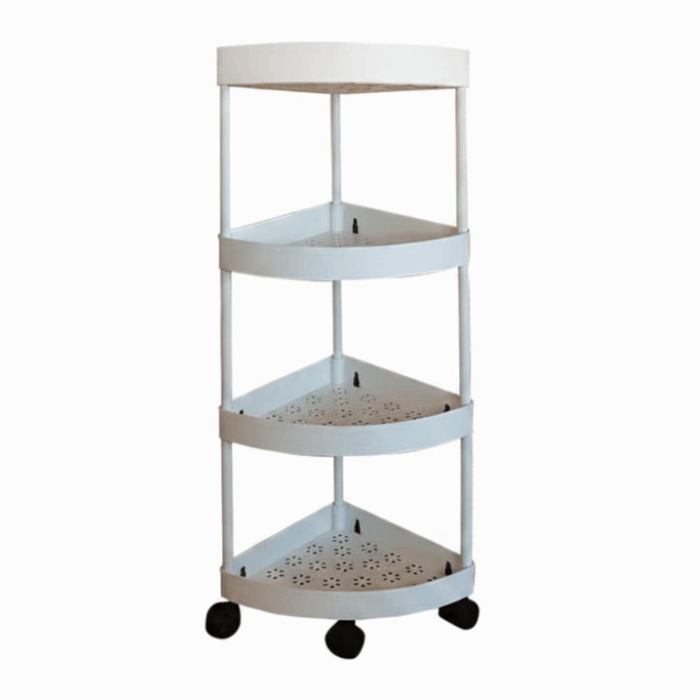 Multi-Tier Bathroom Storage Rack Large Capacity Rolling Cart Storage Rack Home Organizer