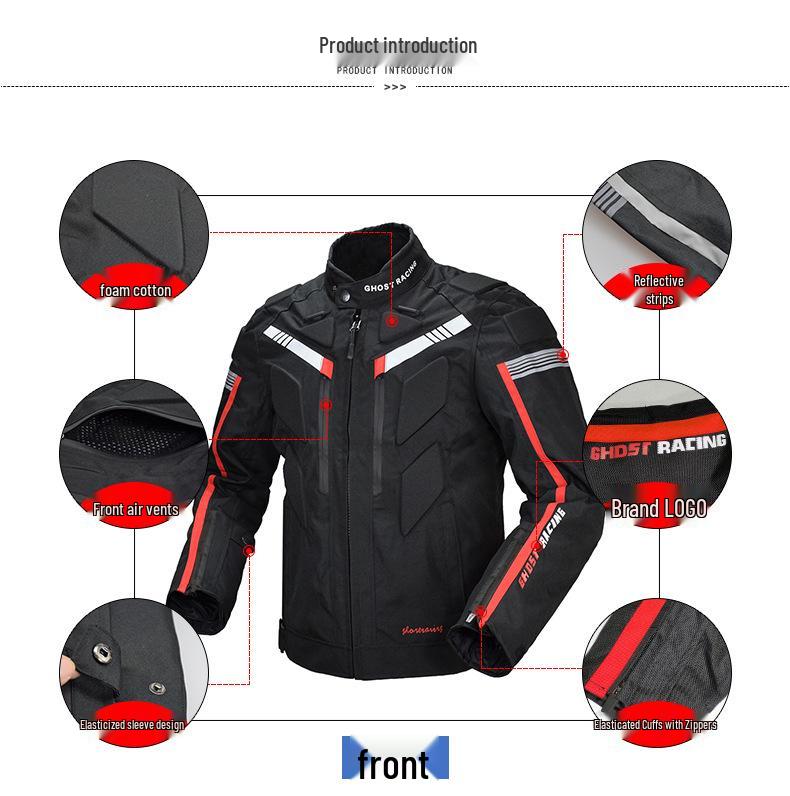 Devil Competition Men's All-Season Motorcycle Jacket: Off-road, Racing, Anti-Fall, Warm Rally Suit.