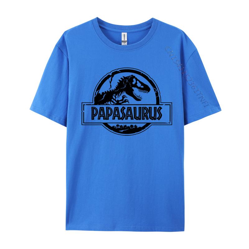 Papasaurus Tshirt Faddish Cosie Top Tshirts Premium Cotton Male T Shirt Gift From Son And Daughter Amazing