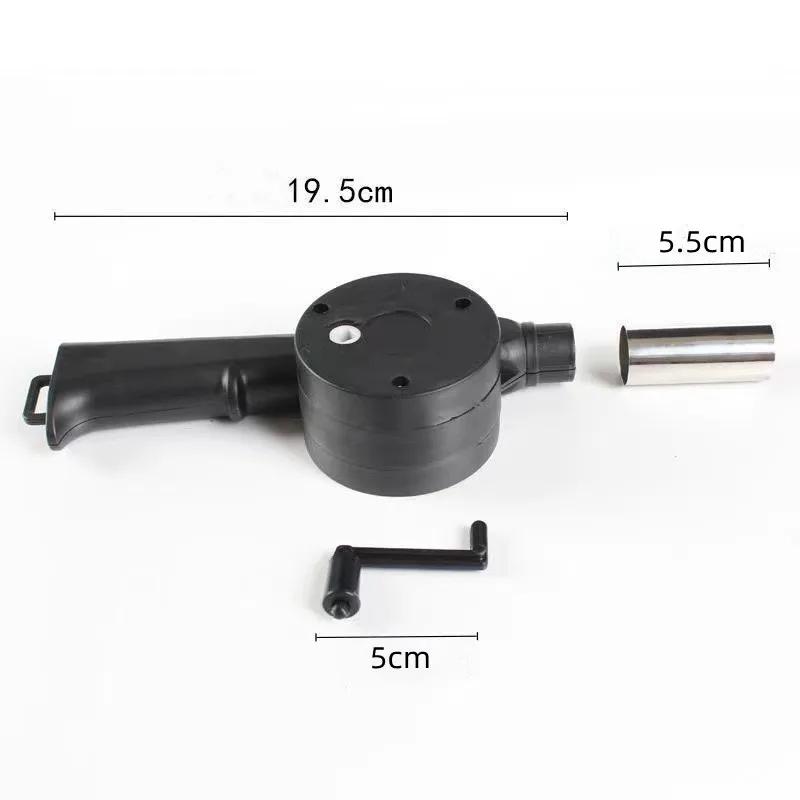 Outdoor Cooking Barbecue Blower Portable Hand Crank Fan Air Blower Grill Picnic Camping Stove Accessories Barbecue Tools