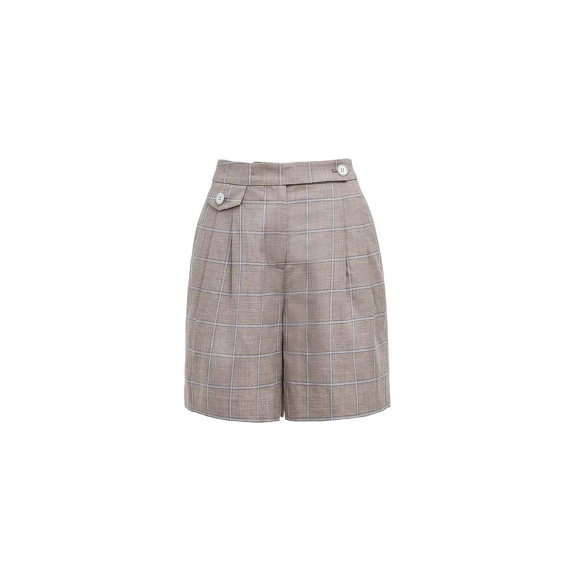 

Blacknini Brooklyn Italian Lanificio Wool Linen Plaid Suit Jacket Shorts Pants (Label: Lanificio) L