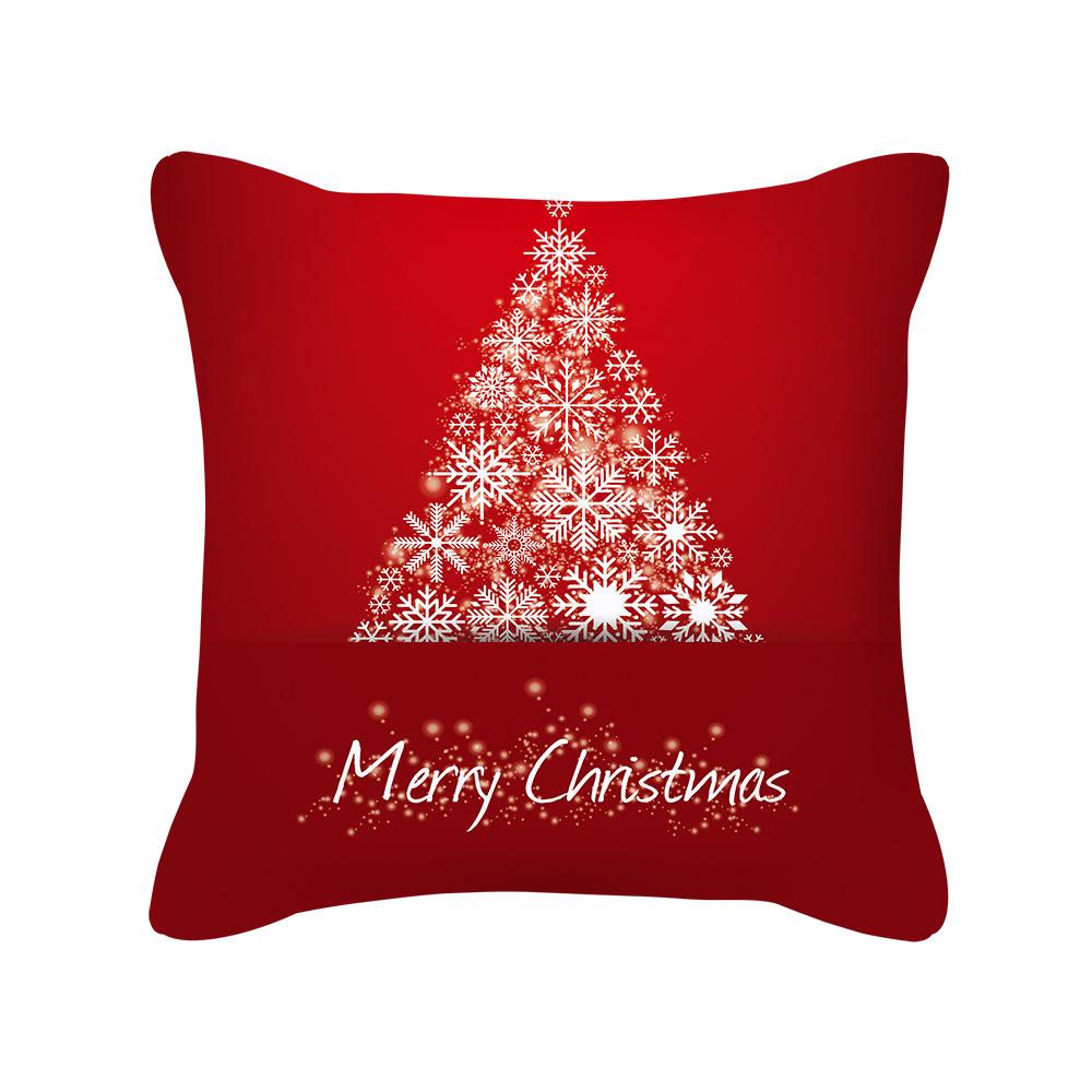 Christmas New Peach Skin Pillow Case Pillow Sofa Pillow Case Red Series Pillow