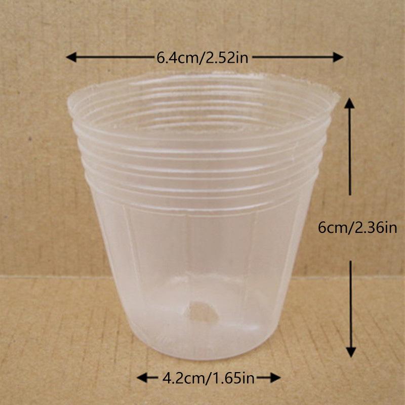 Garden Nursery Planter Clear Plastic Orchid Succulent Container Flower And Vegetable Transplant Tools