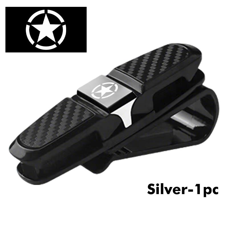 CXVSUD1 Car Sun Visor Glasses Storage Clip Sunglasses Clips Card Ticket Holder For Jeep JK Gladiator Cherokee Compass Renegade Patriot