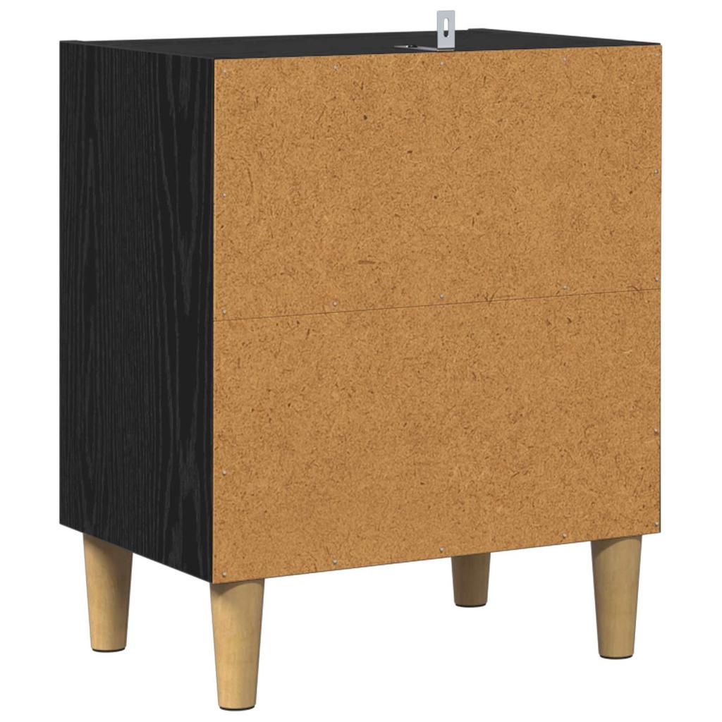 Bedside Cabinet 2 pcs Black Oak Effect 40 x 30 x 50 cm