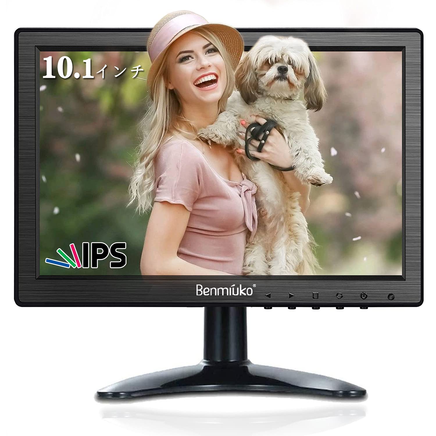 

IPS Compact inch Mobile Monitor Security Camera Surveillance Monitor 1280x800 Full HD HDMI VGA BNC AV USB Terminal and Inputs Plenty Management Sub білий