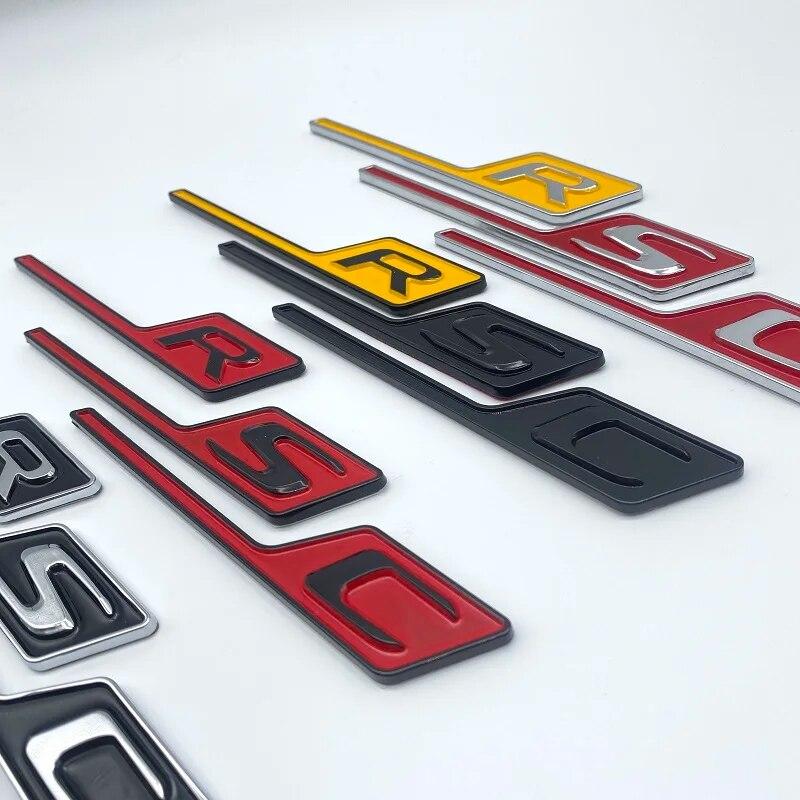 3D ABS Chrome Black Yellow Red Car Rear Trunk Badge Logo GT R S C Emblem For Mercedes AMG GTR GTC GTS C190 Car Stickers