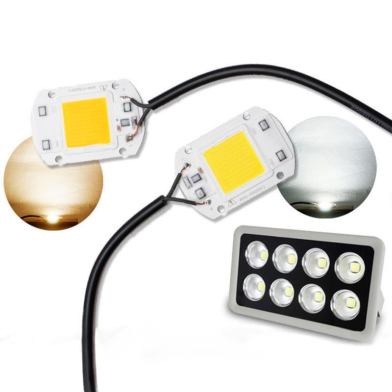 Hot! 220V LED Floodlight 20W/30W/50W White/Warm Light COB Chip Integrated Smart IC Driver Lamp